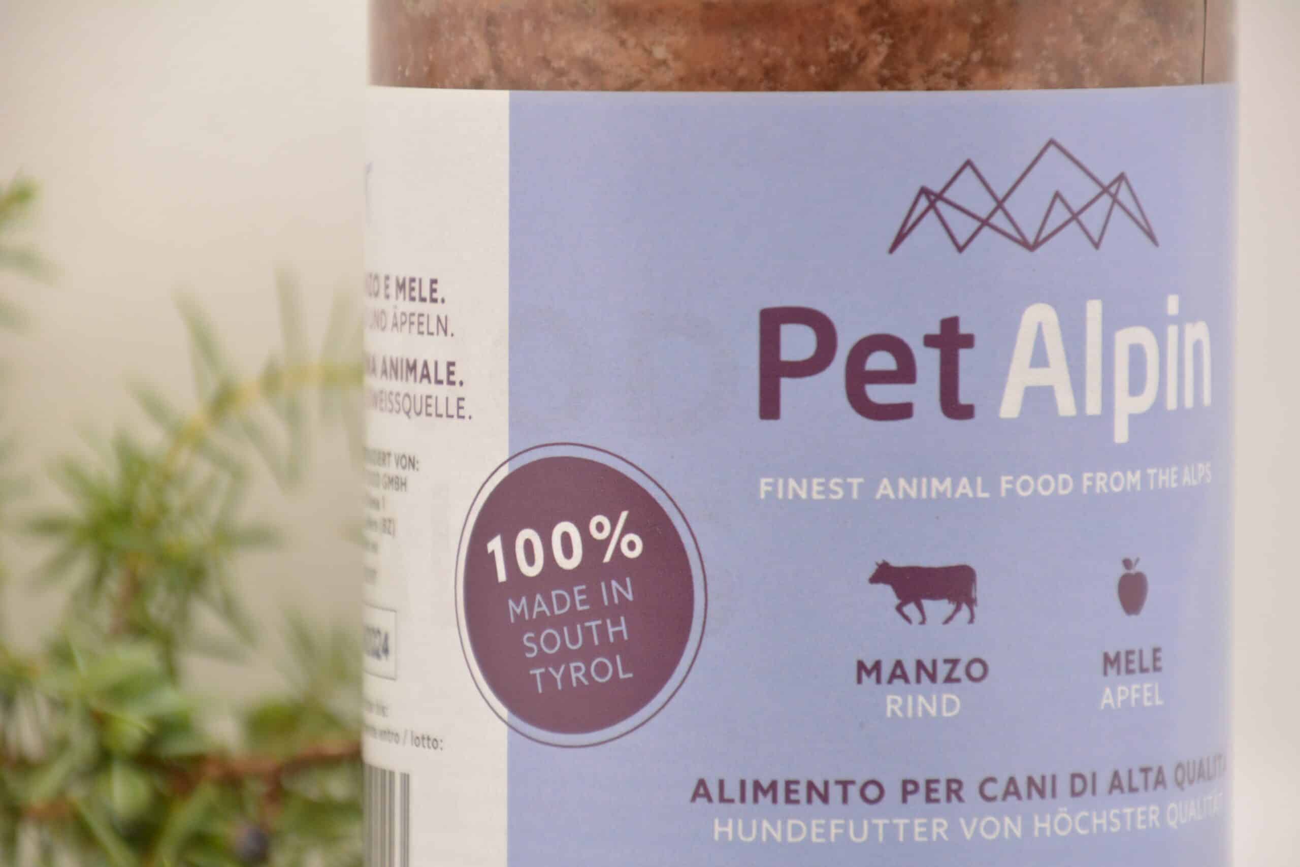 Apfel Hund Etikett Hundefutter Qualität Südtirol