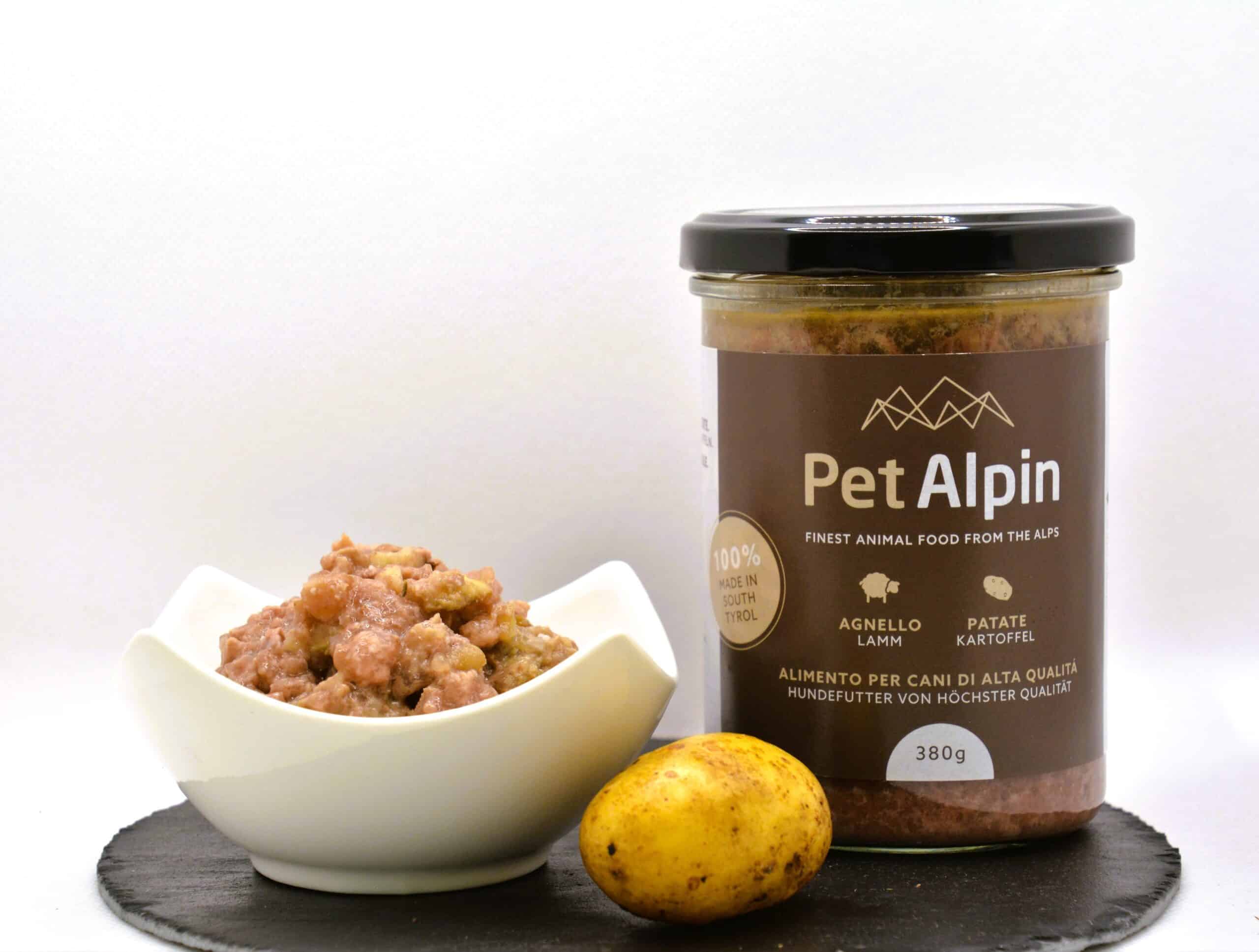 Schaf mit Gemüse Hundefutter Qualität Südtirol Nassfutter