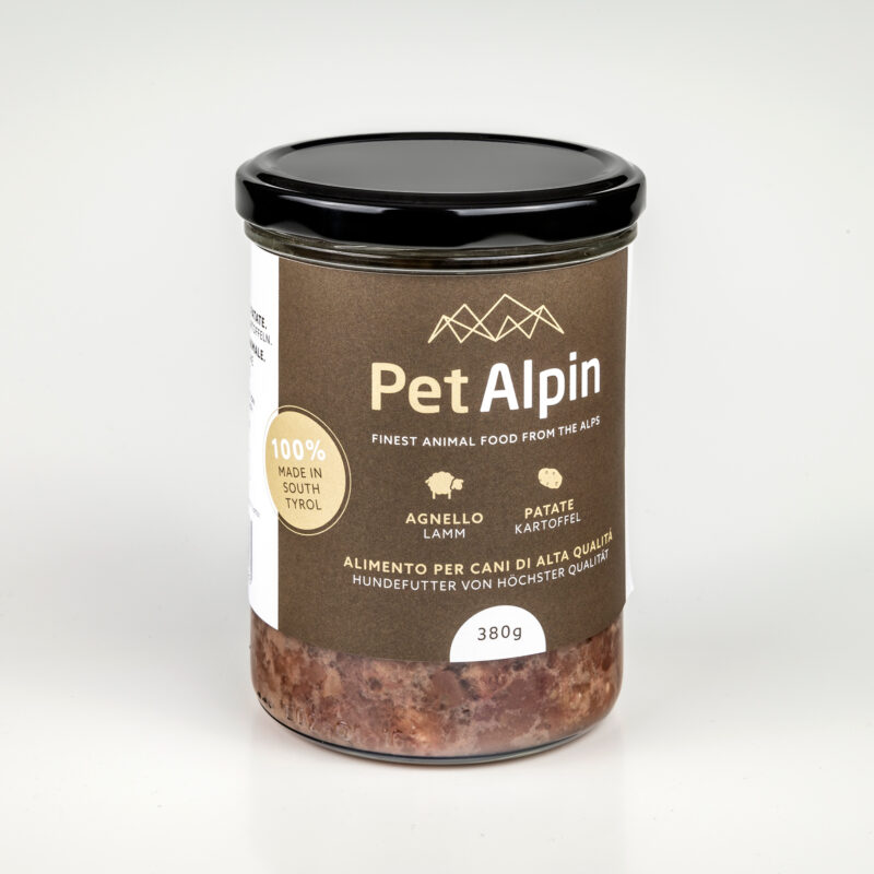 PetAlpin - Nassfutter für Hunde mit Lamm und Kartoffel - 380g